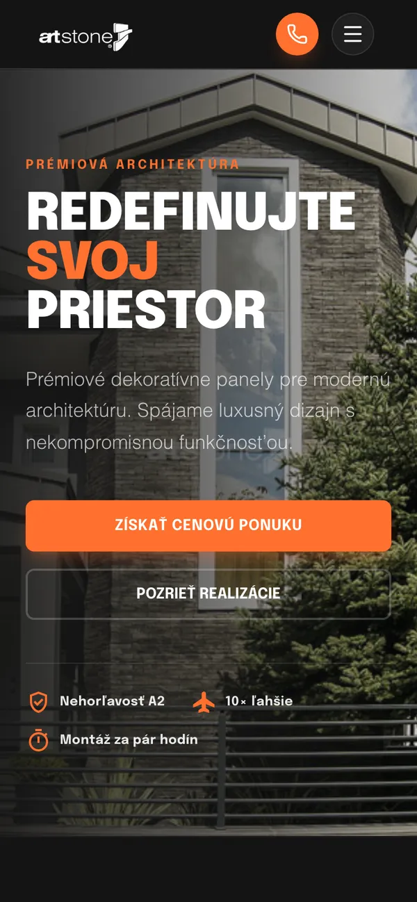 Artstone – Pohľad na mobile 1