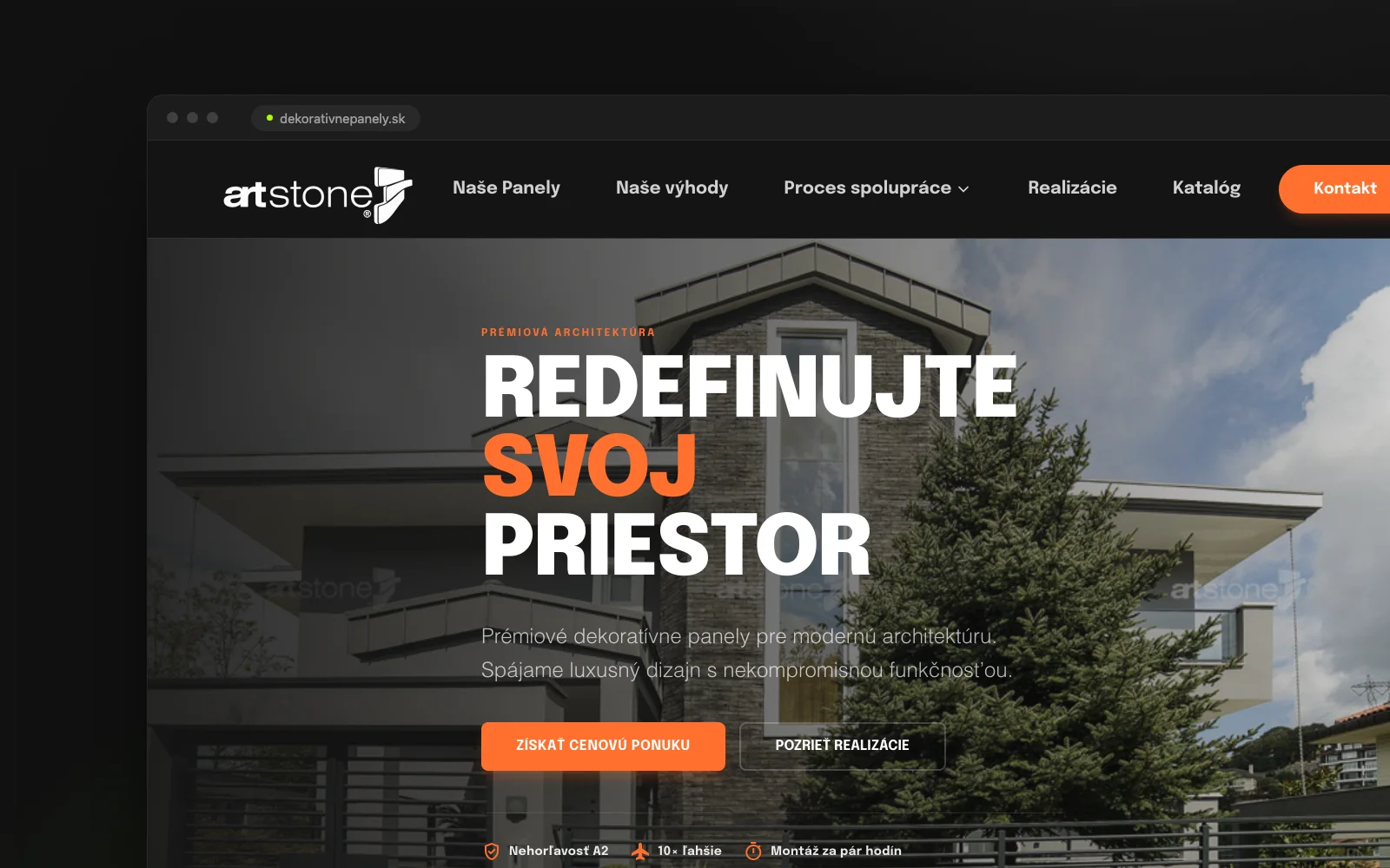 Artstone – Ukážka webu 2