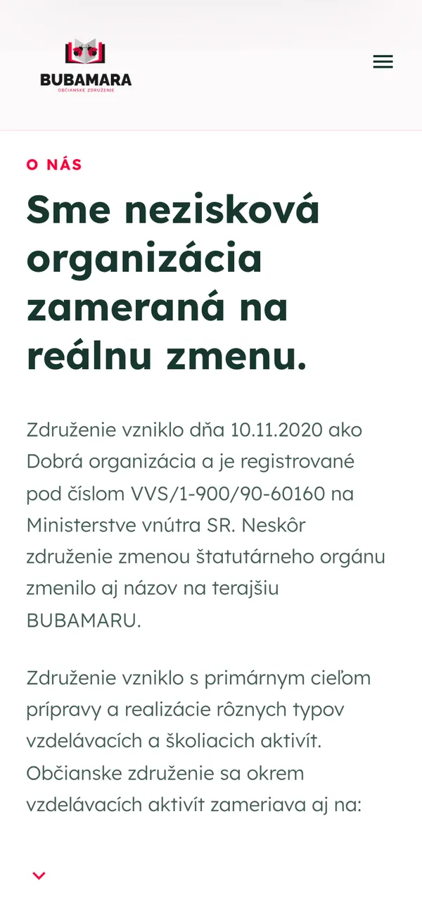 BUBAMARA – Pohľad na mobile 2