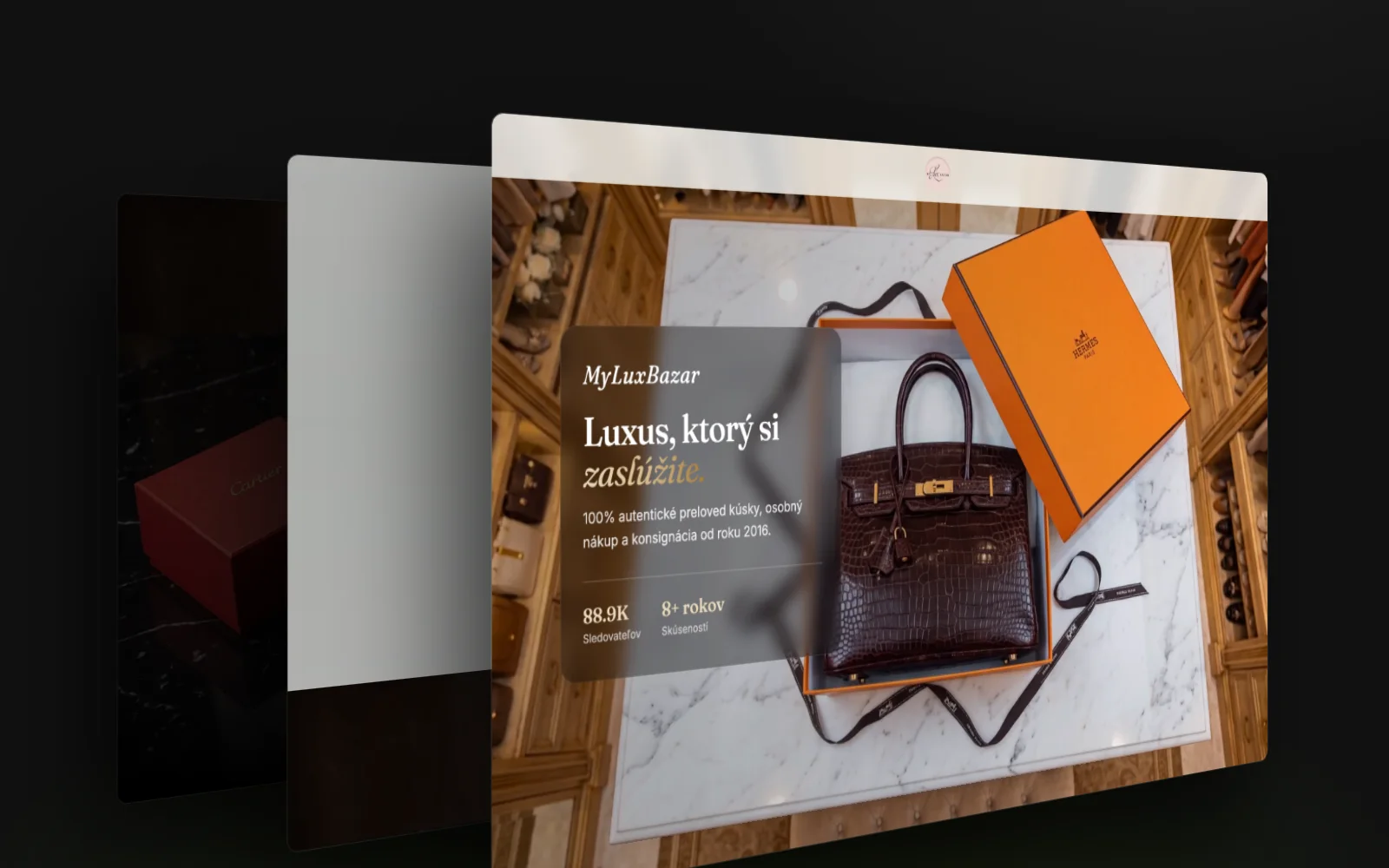 MyLuxBazar – ukážky stránok webu