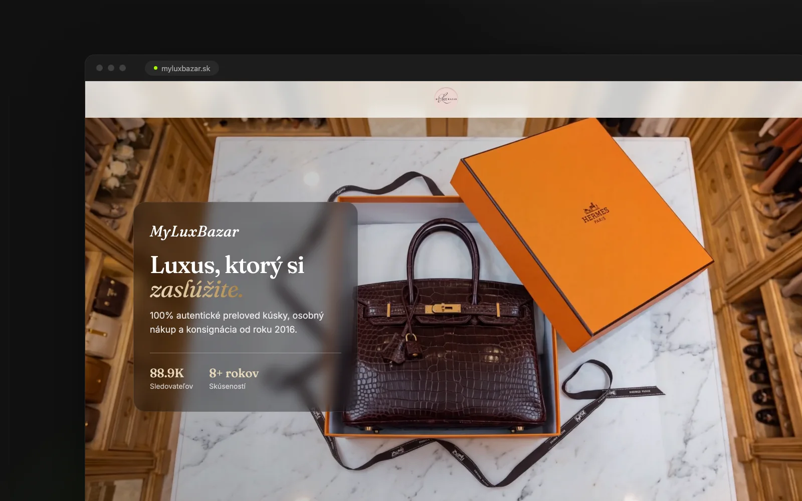 MyLuxBazar – Ukážka webu 2