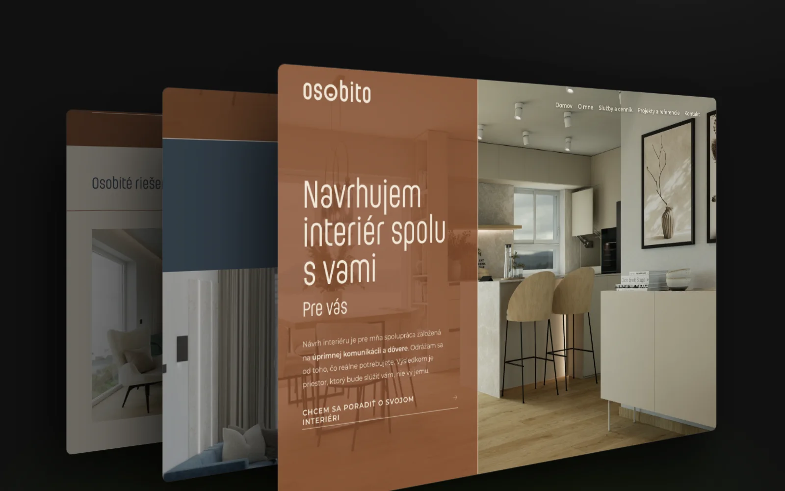 OSOBITO – ukážky stránok webu