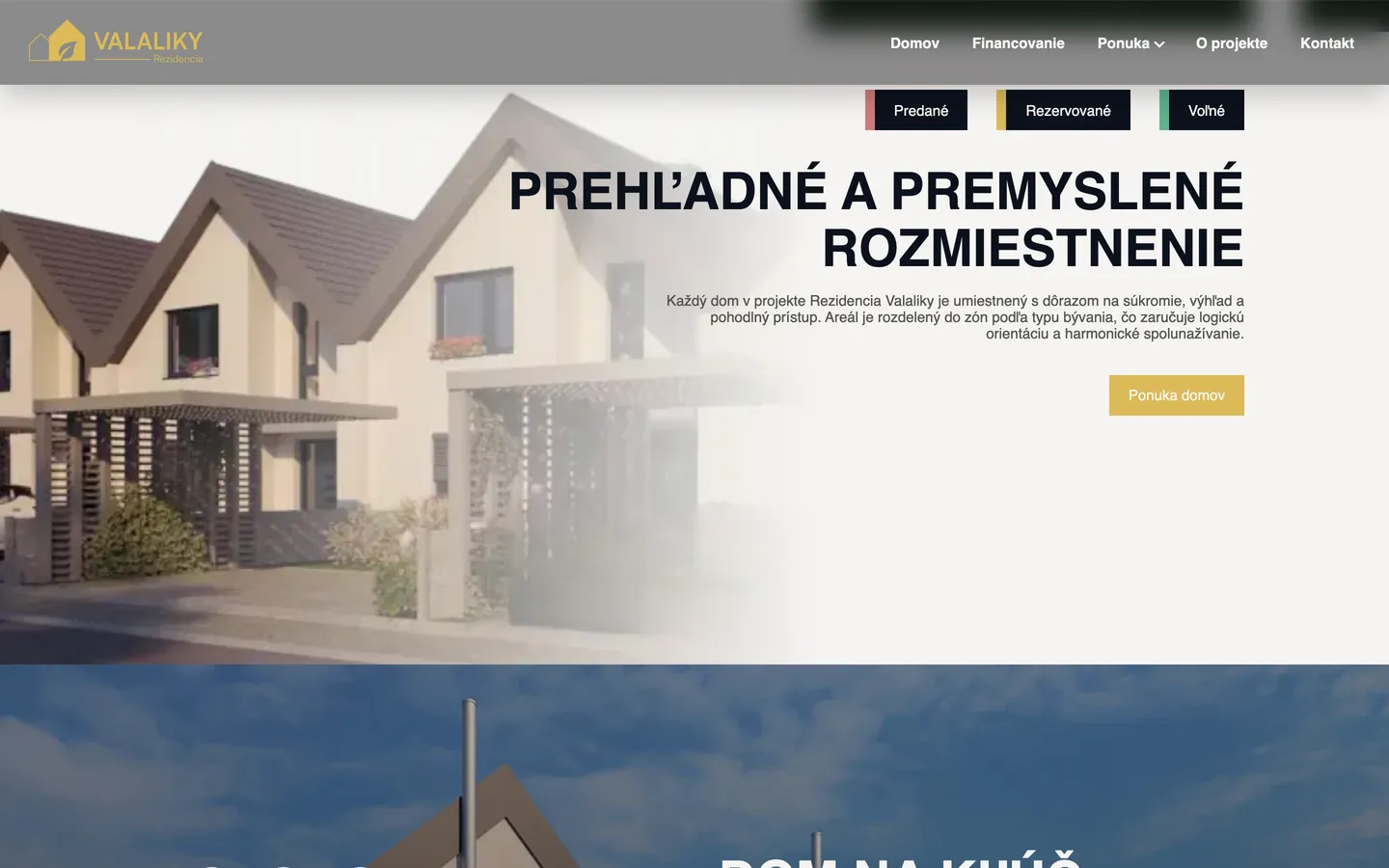 Rezidencia Valaliky – Rozmiestnenie