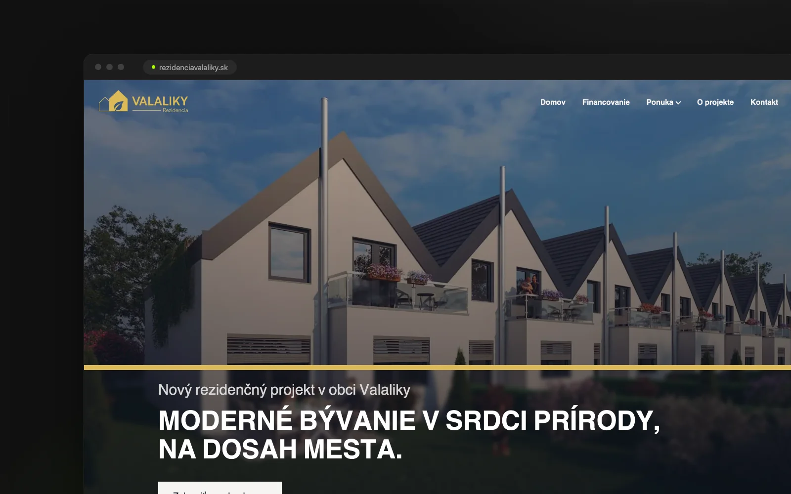 Rezidencia Valaliky – Ukážka webu 2