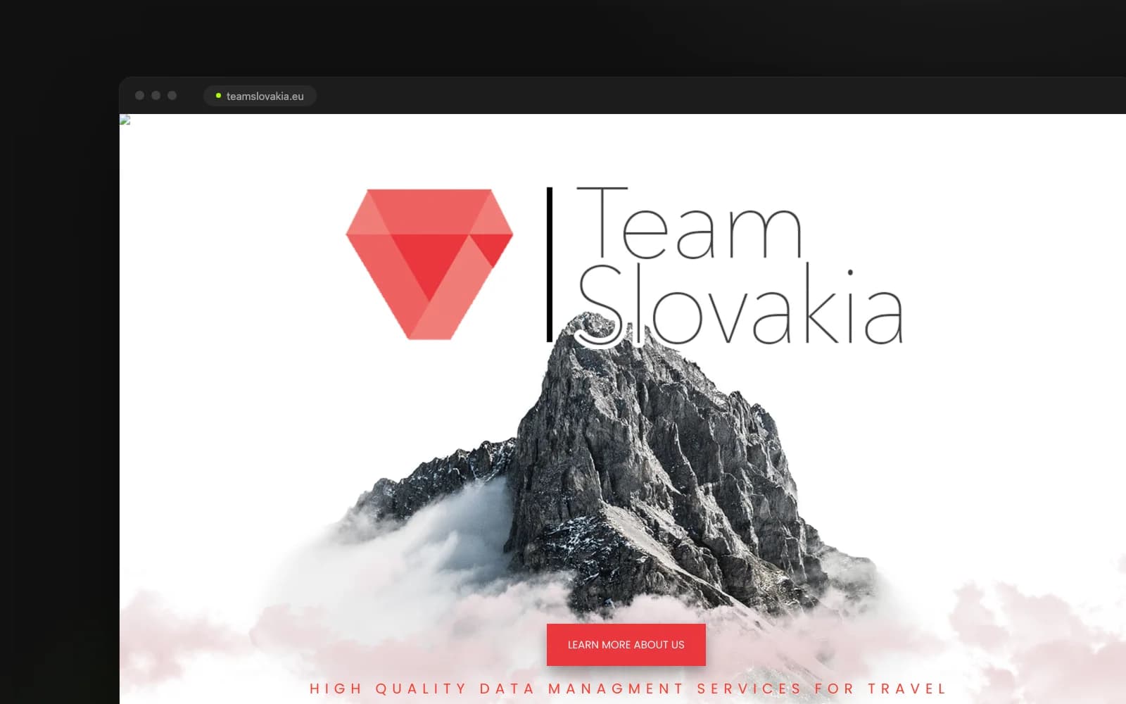 Team Slovakia – Ukážka webu 2