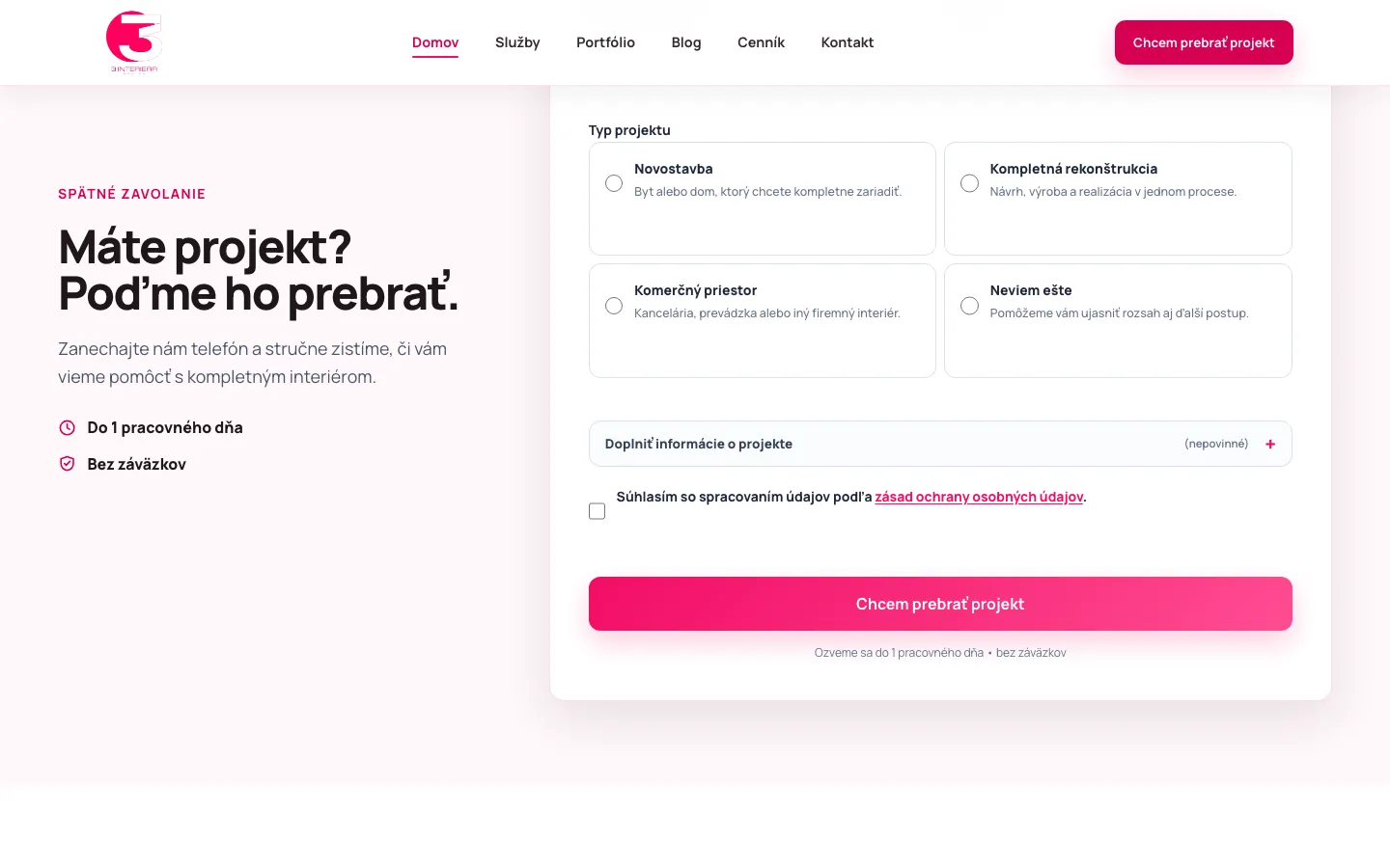 3Interier – Projekt