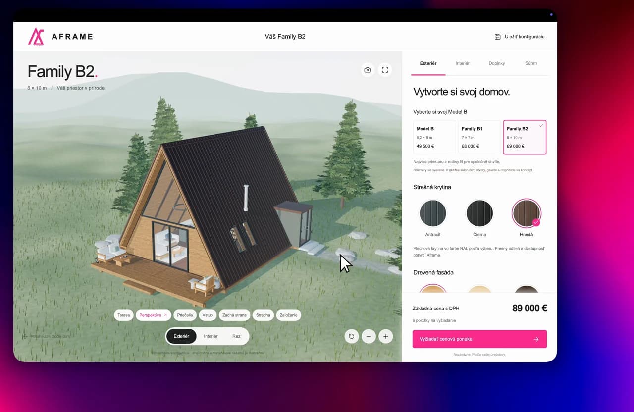 A-frame – Upravte materiály