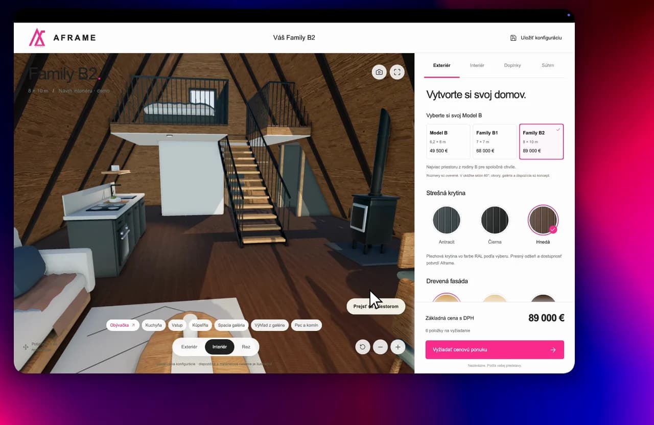 A-frame – Pozrite sa dovnútra