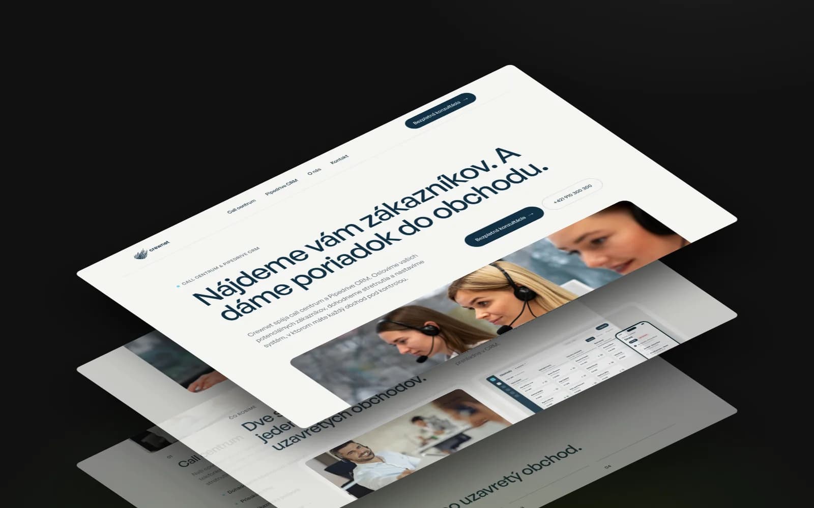 Crewnet – Ukážka webu 1