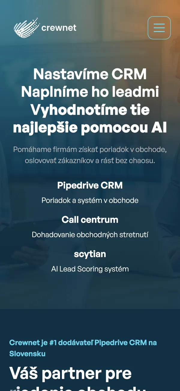 Crewnet – Pohľad na mobile 1