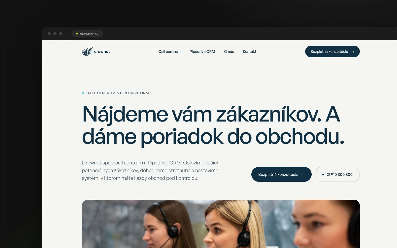 Crewnet – Ukážka webu 2