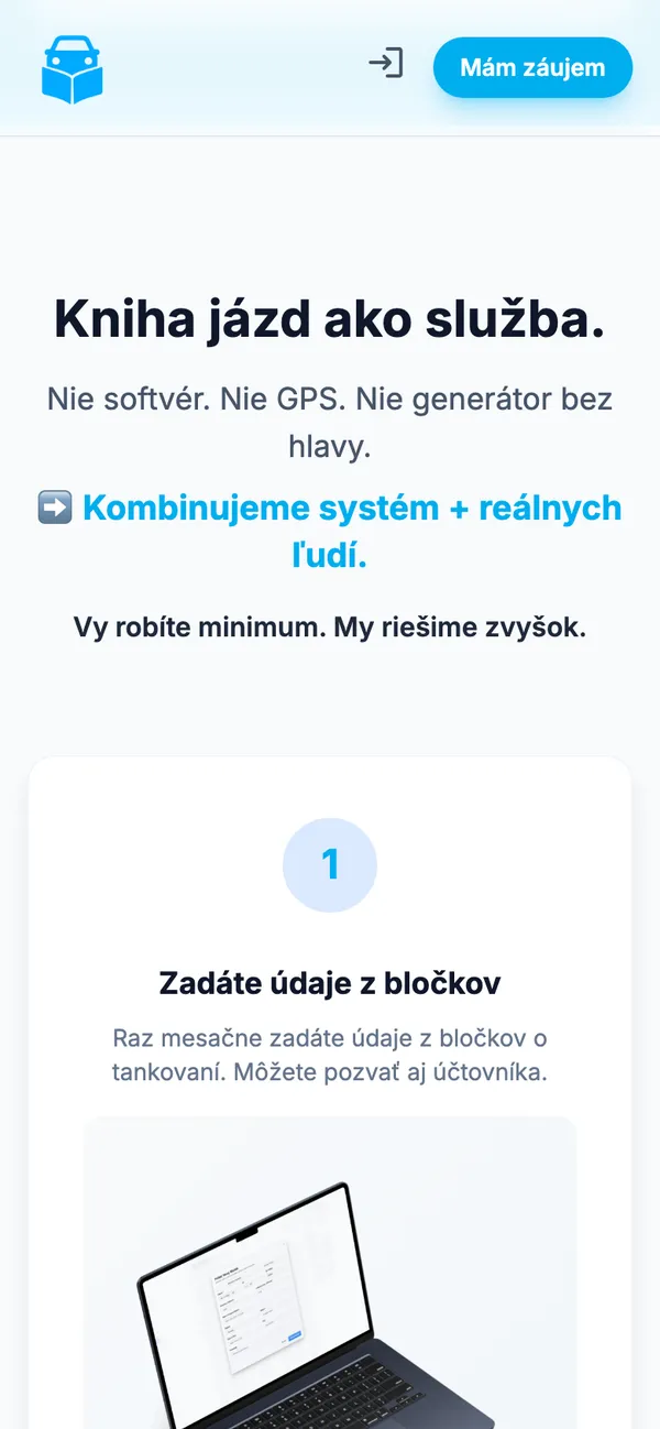 eKniha jázd – Pohľad na mobile 3