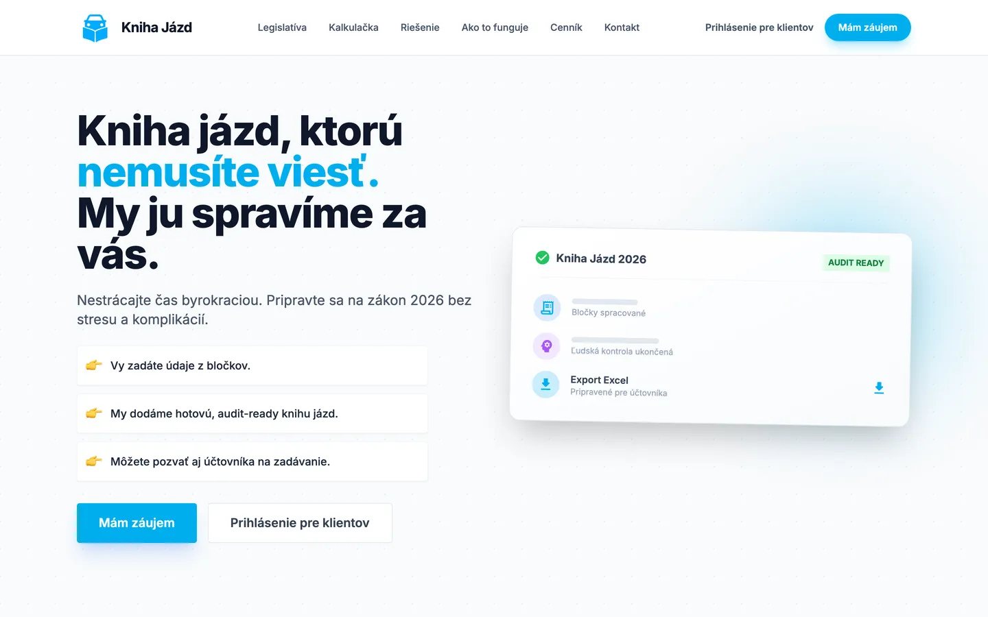 eKniha jázd – Prísľub