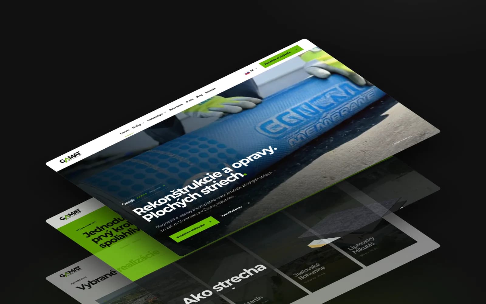 GAMAT – Ukážka webu 1