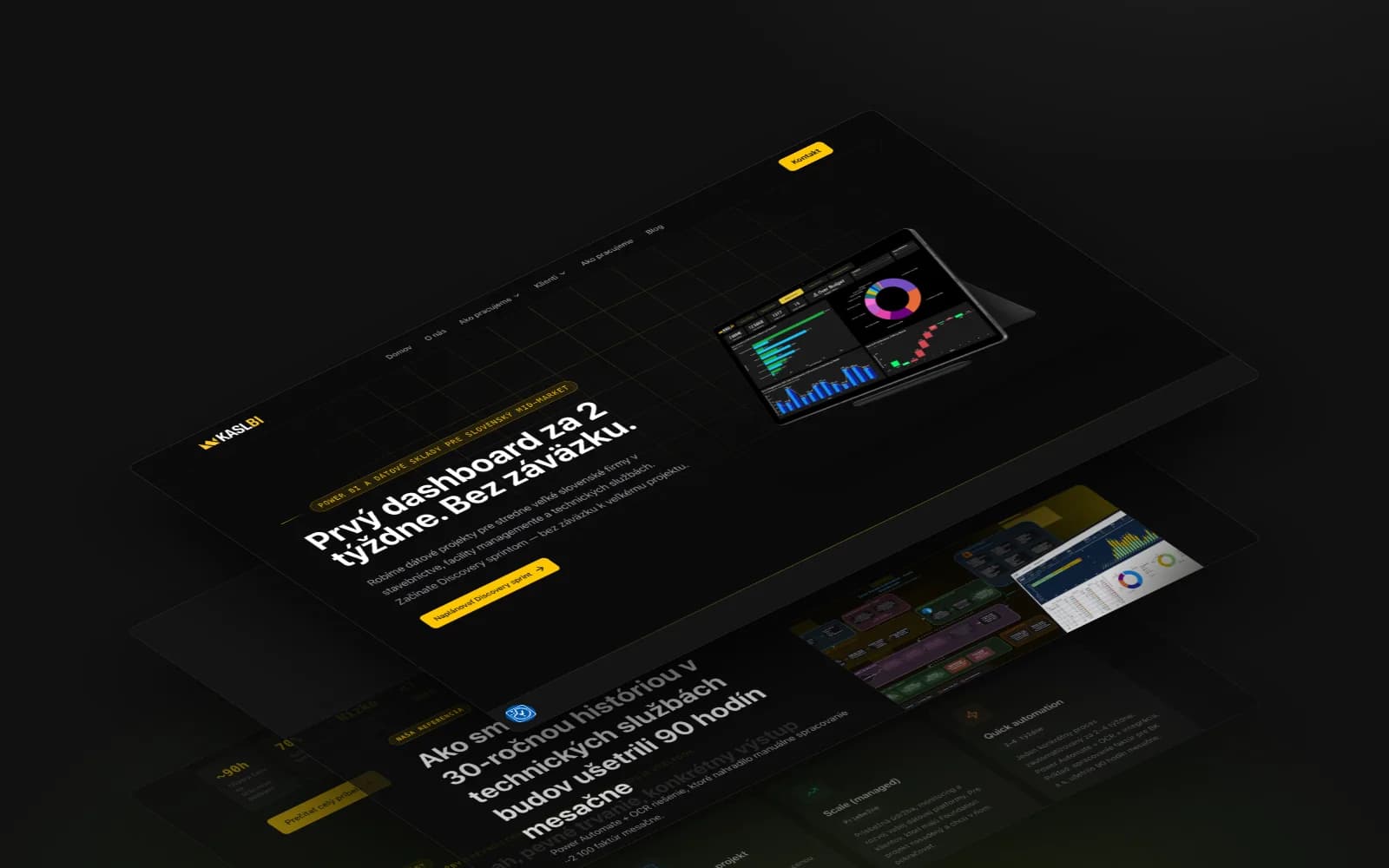 Kaslbi – Ukážka webu 1
