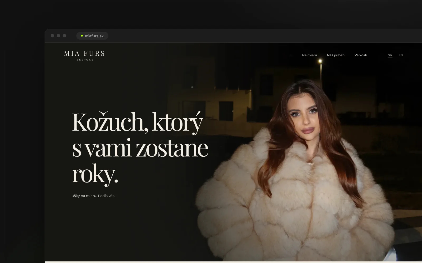 MIA FURS – Ukázka webu 2