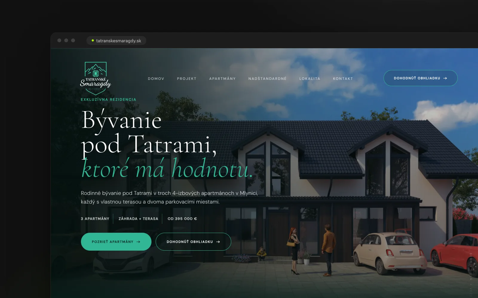 Tatranské Smaragdy – Ukážka webu 2